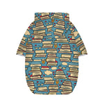 Pop Art Books Pattern Print Dog Zip Up Hoodie