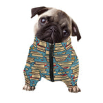 Pop Art Books Pattern Print Dog Zip Up Jacket