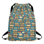 Pop Art Books Pattern Print Drawstring Backpack