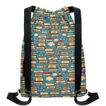 Pop Art Books Pattern Print Drawstring Backpack