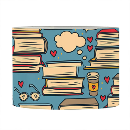 Pop Art Books Pattern Print Drum Lamp Shade