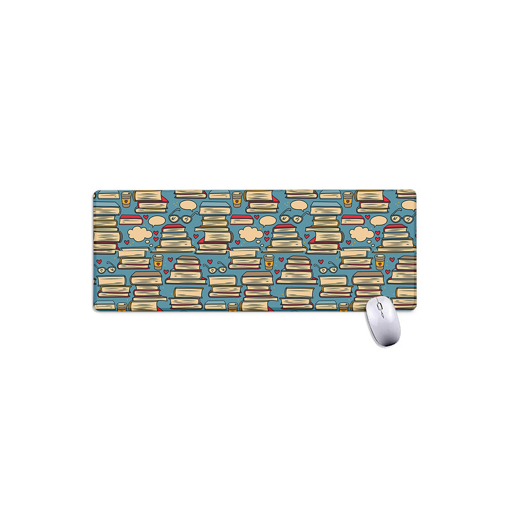 Pop Art Books Pattern Print Extended Mouse Pad