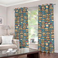 Pop Art Books Pattern Print Extra Wide Grommet Curtains