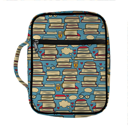 Pop Art Books Pattern Print Front Pocket Bible Bag