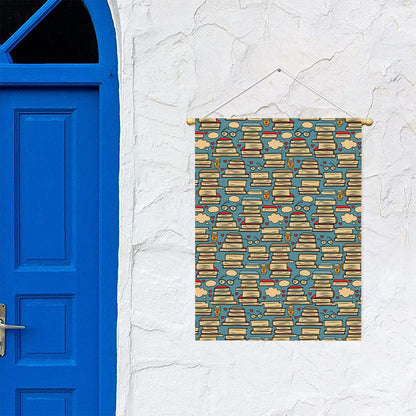 Pop Art Books Pattern Print Garden Flag