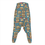 Pop Art Books Pattern Print Hammer Pants