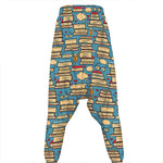 Pop Art Books Pattern Print Hammer Pants