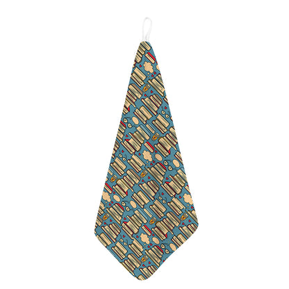 Pop Art Books Pattern Print Hand Towel