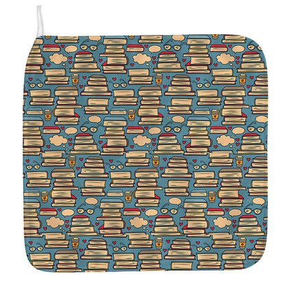 Pop Art Books Pattern Print Hand Towel
