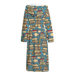 Pop Art Books Pattern Print Hooded Bathrobe