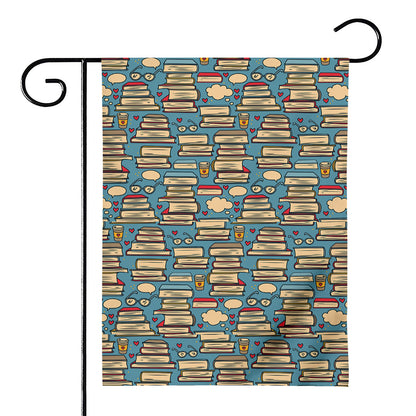 Pop Art Books Pattern Print House Flag