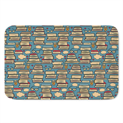 Pop Art Books Pattern Print Indoor Door Mat