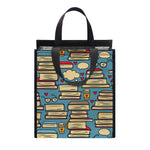 Pop Art Books Pattern Print Insulated Lunch Tote