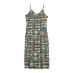 Pop Art Books Pattern Print Jersey Midi Cami Dress