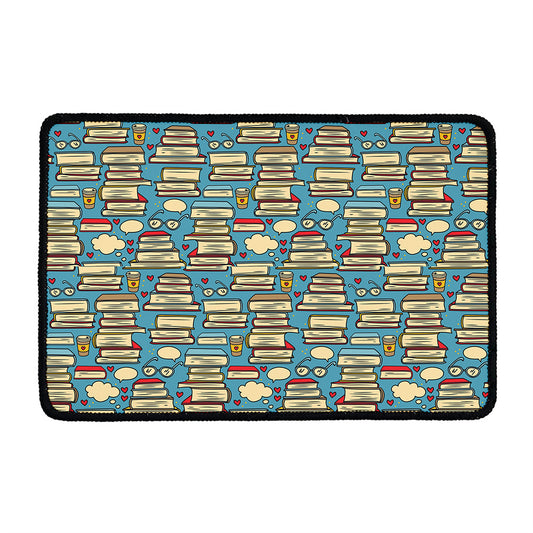 Pop Art Books Pattern Print Kitchen Mat