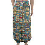 Pop Art Books Pattern Print Lantern Pants