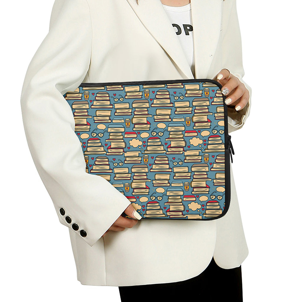 Pop Art Books Pattern Print Laptop Sleeve
