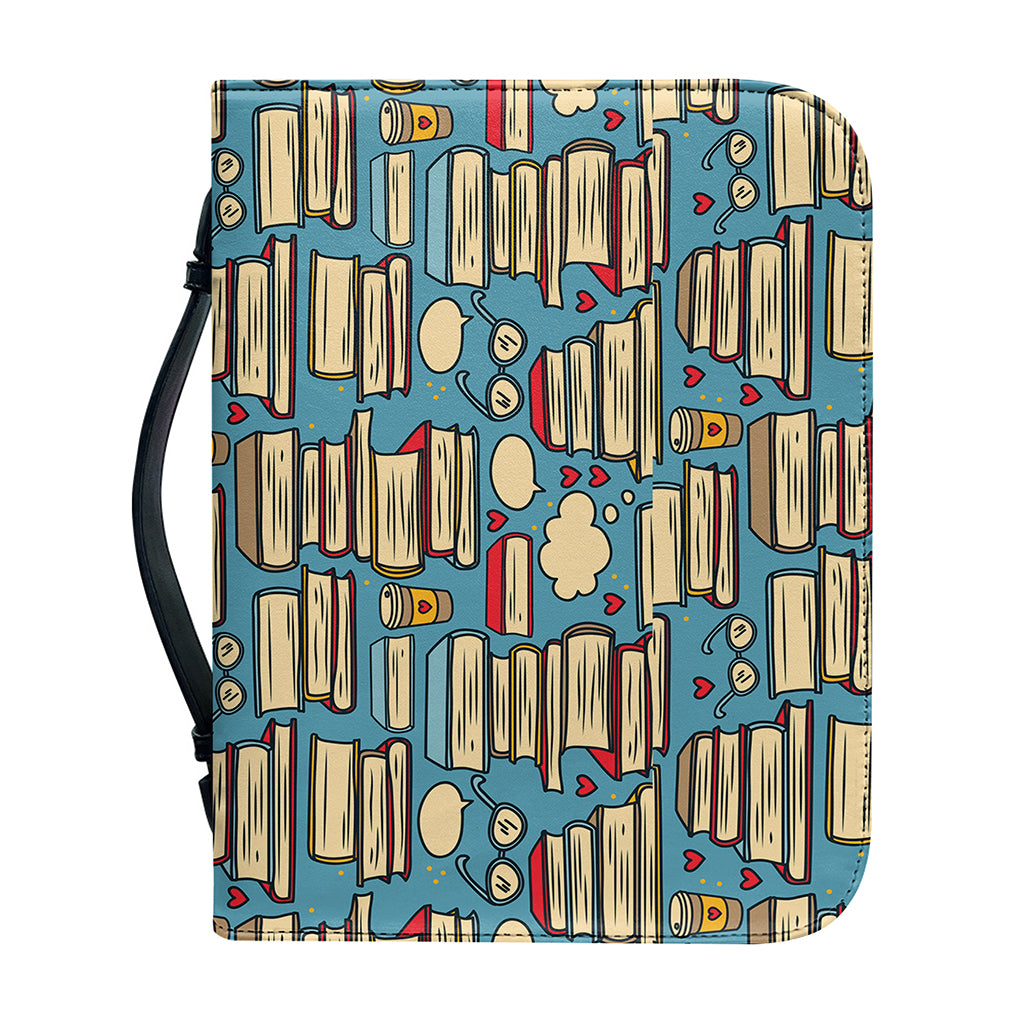 Pop Art Books Pattern Print Leather Bible Cover