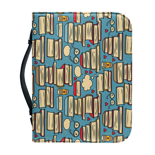 Pop Art Books Pattern Print Leather Bible Cover
