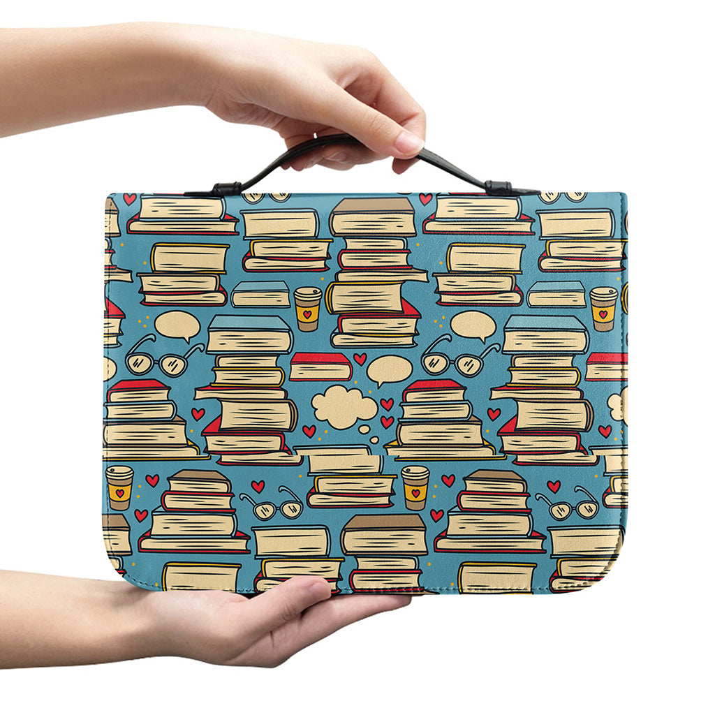 Pop Art Books Pattern Print Leather Bible Cover