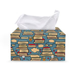 Pop Art Books Pattern Print Leather Tissue Box Cover