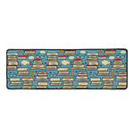 Pop Art Books Pattern Print Long Kitchen Mat