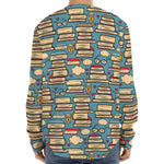 Pop Art Books Pattern Print Long Sleeve Baseball Jersey