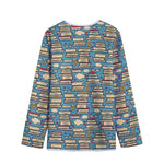 Pop Art Books Pattern Print Long Sleeve Short Coat