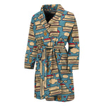 Pop Art Books Pattern Print Men's Bathrobe