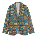 Pop Art Books Pattern Print Men's Blazer