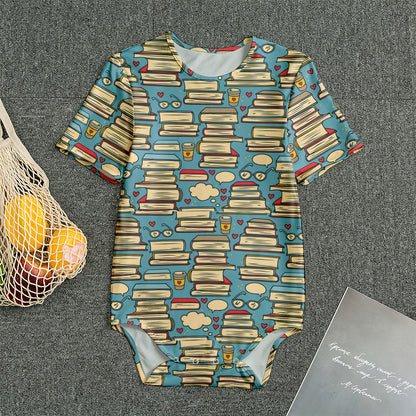 Pop Art Books Pattern Print Men's Bodysuit