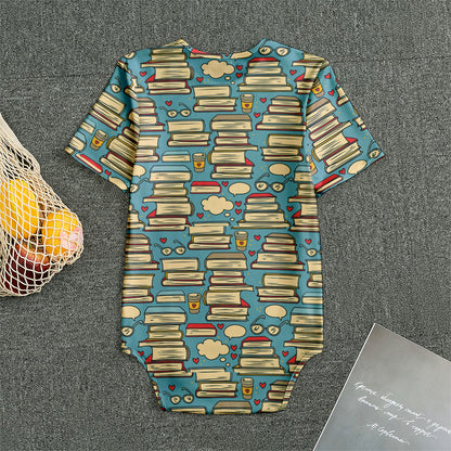 Pop Art Books Pattern Print Men's Bodysuit