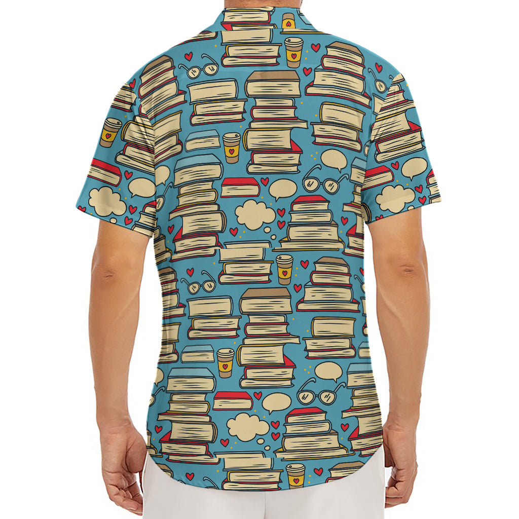 Pop Art Books Pattern Print Men's Deep V-Neck Shirt
