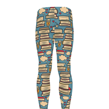 Pop Art Books Pattern Print Men's leggings
