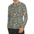 Pop Art Books Pattern Print Men's Long Sleeve Rash Guard