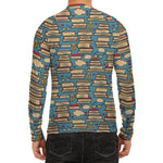 Pop Art Books Pattern Print Men's Long Sleeve Rash Guard