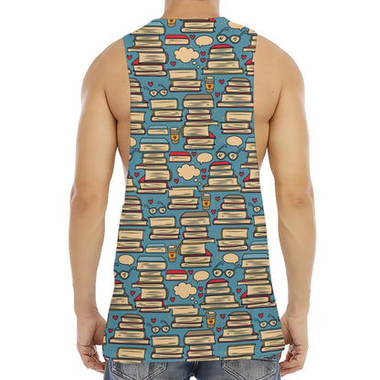 Pop Art Books Pattern Print Men's Muscle Tank Top