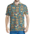 Pop Art Books Pattern Print Men's Polo Shirt