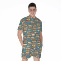 Pop Art Books Pattern Print Men's Romper