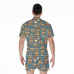 Pop Art Books Pattern Print Men's Rompers