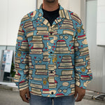 Pop Art Books Pattern Print Men's Shirt Jacket