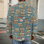 Pop Art Books Pattern Print Men's Shirt Jacket