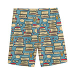Pop Art Books Pattern Print Men's Sports Shorts