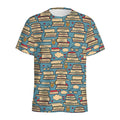 Pop Art Books Pattern Print Men's Athletic T-Shirt