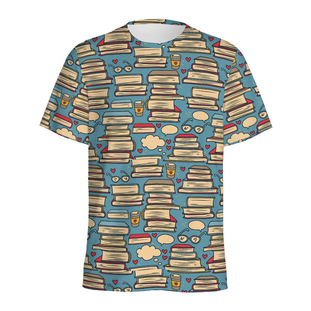 Pop Art Books Pattern Print Men's Sports T-Shirt