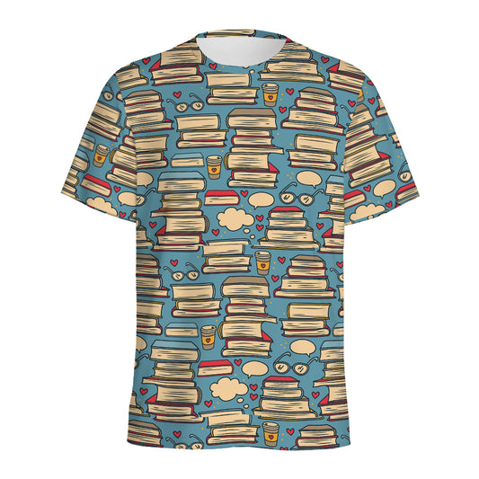Pop Art Books Pattern Print Men's Sports T-Shirt