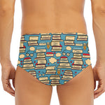 Pop Art Books Pattern Print Men's Triangle Swim Briefs