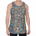 Pop Art Books Pattern Print Men's Velvet Tank Top