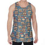 Pop Art Books Pattern Print Men's Velvet Tank Top