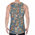 Pop Art Books Pattern Print Men's Velvet Tank Top